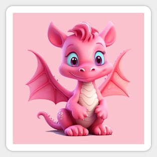 Little Pink Dragon Sticker